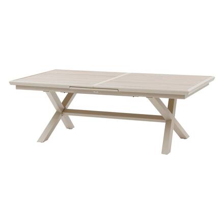 Mesa de jardim extensível AXIOME Linho / Argila 10 lugares - Alumínio tratado com epóxi