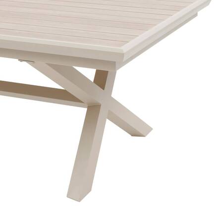 Mesa de jardim extensível AXIOME Linho / Argila 10 lugares - Alumínio tratado com epóxi