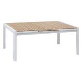 Mesa de jardim extensível PARADIZE Acácia / Branca 12 lugares - Alumínio com tratamento epóxi, Acácia certificada FSC® Acácia / Branca