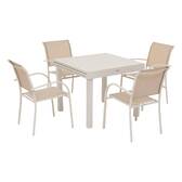 Mesa de jardim extensível PIAZZA Argila 8 lugares - Alumínio tratado com epóxi Argila