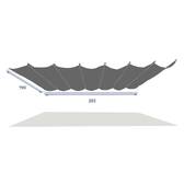 Tela de pérgola ENOLIE Ardósia Para ENOLIE 4 x 3,5 m - C. 285 x A. 13 cm - Poliéster Ardósia