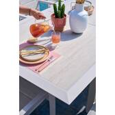 Mesa de jardim extensível ALLURE efeito madeira greige / aveia 12 lugares - Alumínio tratado com epóxi Efeito madeira cinza / Aveia