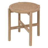 Mesa auxiliar de jardim redonda DEONA em acácia 50 x 54 cm - Acácia certificada FSC® Acácia