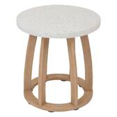 Mesa auxiliar de jardim redonda LEMINDO em eucalipto 50 x 53 cm - Eucalipto certificado FSC® Eucalipto