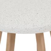 Mesa auxiliar de jardim redonda LEMINDO em eucalipto 50 x 53 cm - Eucalipto certificado FSC® Eucalipto