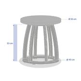 Mesa auxiliar de jardim redonda LEMINDO em eucalipto 50 x 53 cm - Eucalipto certificado FSC® Eucalipto