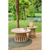 Mesa auxiliar de jardim redonda OSUNA Acácia 50 x 50 cm - Acácia certificada FSC® Acácia