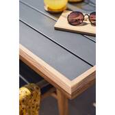 Mesa de jardim extensível AXIOME Grafite / Honey 10 lugares - Alumínio tratado com epóxi Grafite / Mel