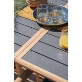 Mesa de jardim extensível AXIOME Grafite / Honey 10 lugares - Alumínio tratado com epóxi Grafite / Mel