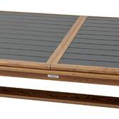 Mesa de jardim extensível AXIOME Grafite / Honey 12 lugares - Alumínio tratado com epóxi Grafite / Mel