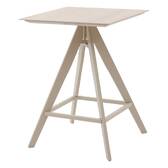 Mesa alta de jardim quadrada TERZANO Baunilha / Argila 2 lugares - Alumínio tratado com epóxi Baunilha / Argila
