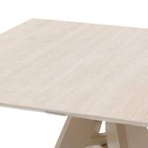 Mesa alta de jardim quadrada TERZANO Baunilha / Argila 2 lugares - Alumínio tratado com epóxi Baunilha / Argila