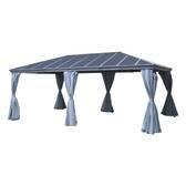 Pérgola autoportante BELIZE Grafite 3,6 x 6 m - Estrutura em alumínio e policarbonato Grafite