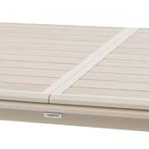 Mesa de jardim extensível AXIOME Efeito madeira Linho / Argila 12 lugares - Alumínio tratado com epóxi Efeito madeira Linho / Argila