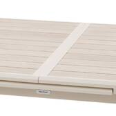 Mesa de jardim extensível AXIOME Linho / Argila 10 lugares - Alumínio tratado com epóxi Linho / Argila