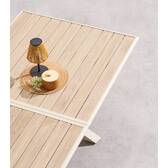 Mesa de jardim extensível AXIOME Linho / Argila 10 lugares - Alumínio tratado com epóxi Linho / Argila