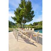 Mesa de jardim extensível AXIOME Linho / Argila 10 lugares - Alumínio tratado com epóxi Linho / Argila