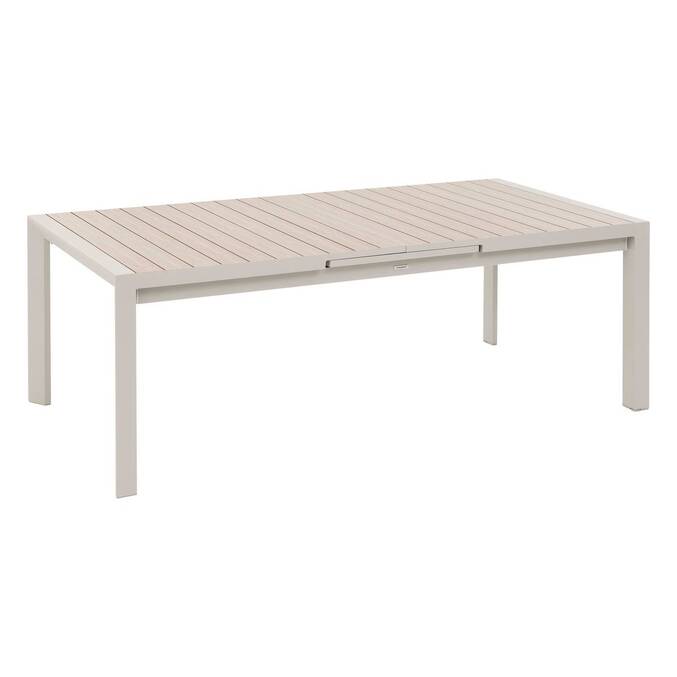 Mesa de jardim ÉVASION Linho / Argila 10 lugares - Alumínio tratado com epóxi Linho / Argila