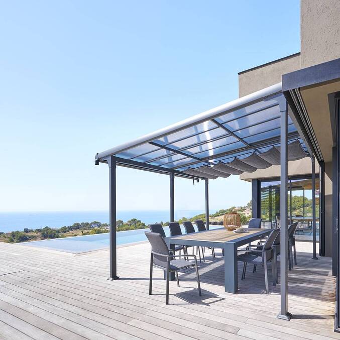 Tela de pérgola ENOLIE Ardósia Para ENOLIE 4 x 3,5 m - C. 285 x A. 13 cm - Poliéster3445