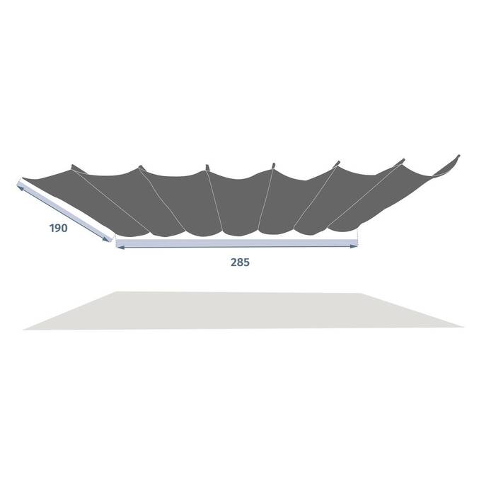 Tela de pérgola ENOLIE Ardósia Para ENOLIE 4 x 3,5 m - C. 285 x A. 13 cm - Poliéster3445
