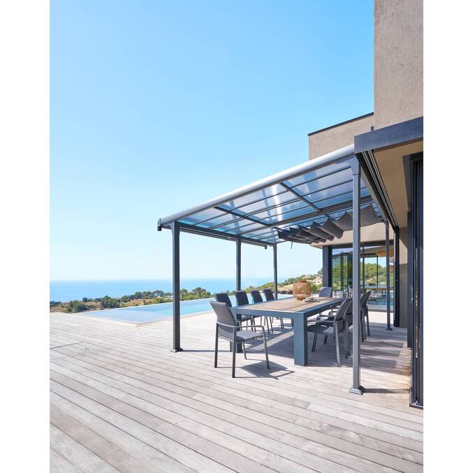 Tela de pérgola ENOLIE Ardósia Para ENOLIE 4 x 3,5 m - C. 285 x A. 13 cm - Poliéster3445