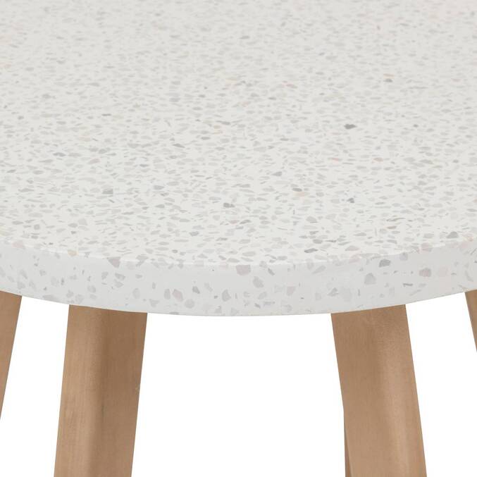 Mesa auxiliar de jardim redonda LEMINDO em eucalipto 50 x 53 cm - Eucalipto certificado FSC® Eucalipto