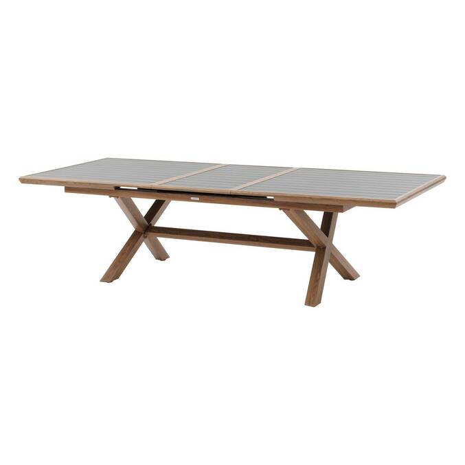 Mesa de jardim extensível AXIOME Grafite / Honey 10 lugares - Alumínio tratado com epóxi Grafite / Mel