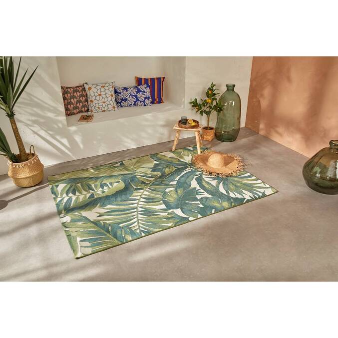 Tapete de exterior KEPA Motivo tropical 200 x 150 cm - Polipropileno Estampa Monstera