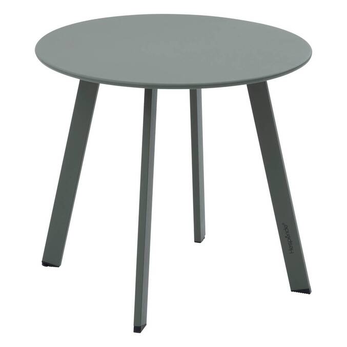 Mesa auxiliar de jardim redonda SAONA Verde louro 50 x 45 cm - Aço com tratamento epóxi, Tratamento antiferrugem reforçado Louro