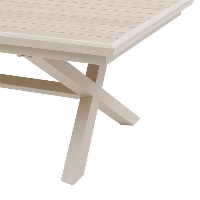 Mesa de jardim extensível AXIOME Linho / Argila 10 lugares - Alumínio tratado com epóxi Linho / Argila