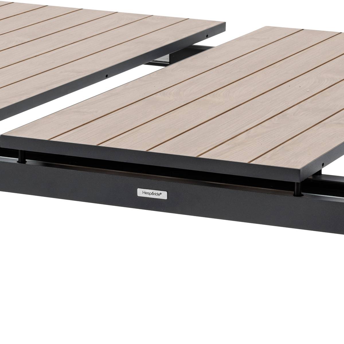 Mesa de jardim extensível ÉVASION Efeito madeira Honey / Graphite 14 lugares - Alumínio tratado com epóxi, Ripas de alumínio com efeito madeira Efeito madeira Honey / Grafite