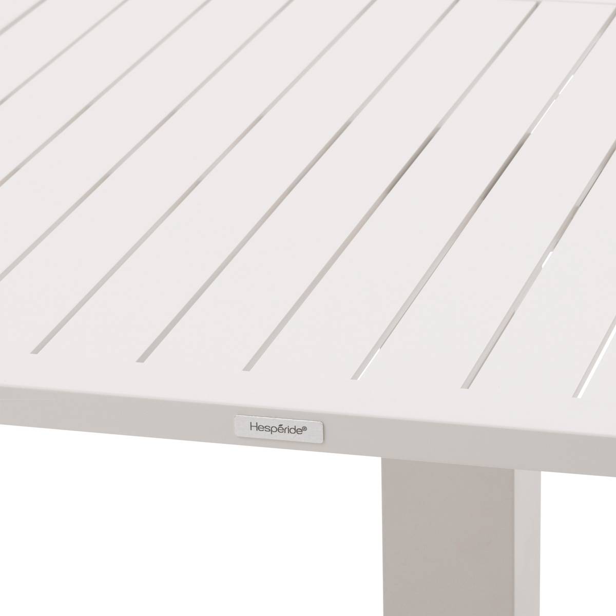Mesa de jardim elevável quadrada SALIMIA Aveia 110 x 110 x 69 cm - Alumínio tratado com epóxi Aveia