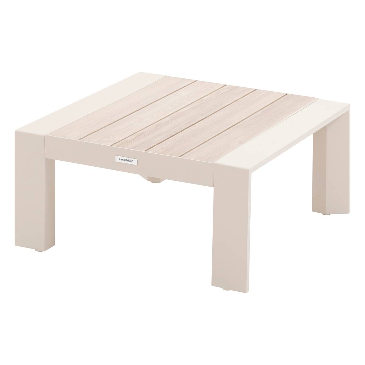 Mesa de centro de jardim quadrada ÉVASION Argila / Linho 67 x 67 x 31 cm - Alumínio com tratamento epóxi Argila / Linho