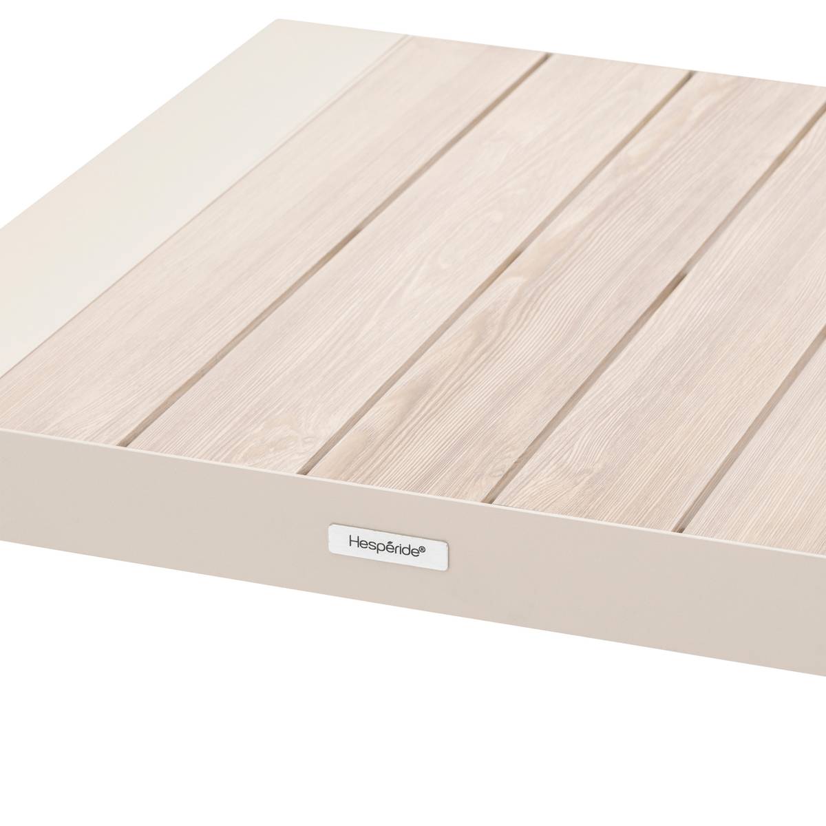 Mesa de centro de jardim quadrada ÉVASION Argila / Linho 67 x 67 x 31 cm - Alumínio com tratamento epóxi Argila / Linho