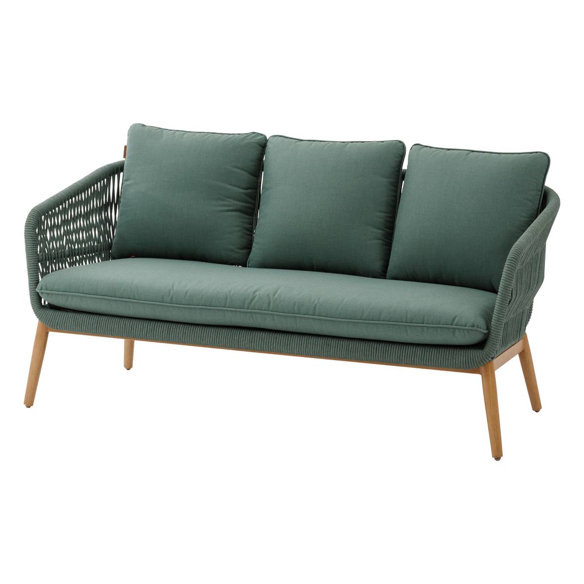 Conjunto de jardim ORISSA Verde oliva 5 lugares - Aço com tratamento epóxi, Poliéster Verde-oliva