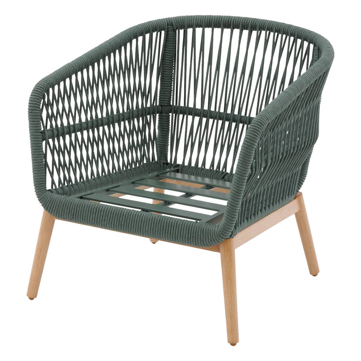 Conjunto de jardim ORISSA Verde oliva 5 lugares - Aço com tratamento epóxi, Poliéster Verde-oliva
