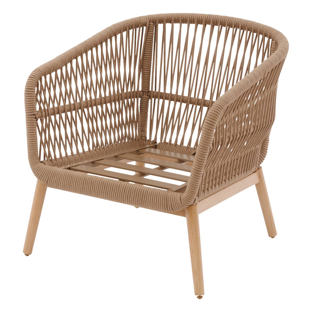 Conjunto de jardim ORISSA Taupe 5 lugares - Aço com tratamento epóxi, Poliéster Toupeira