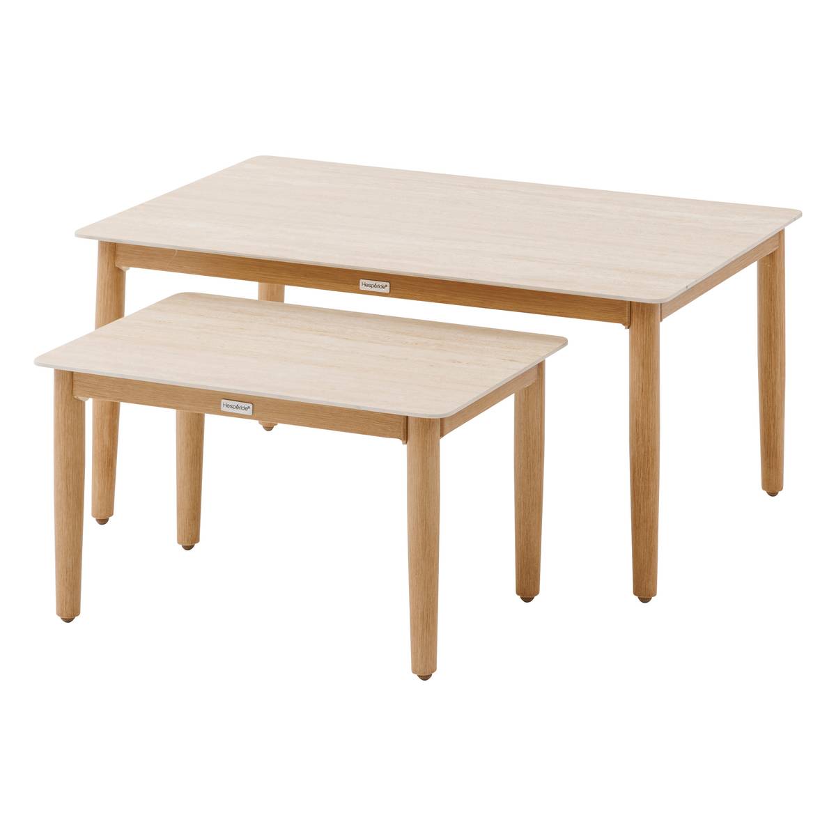 Conjunto de jardim ORISSA Taupe 5 lugares - Aço com tratamento epóxi, Poliéster Toupeira