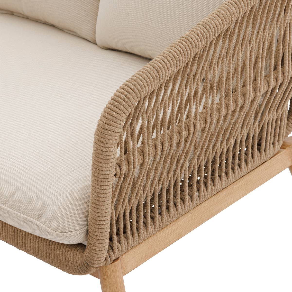 Conjunto de jardim ORISSA Taupe 5 lugares - Aço com tratamento epóxi, Poliéster Toupeira