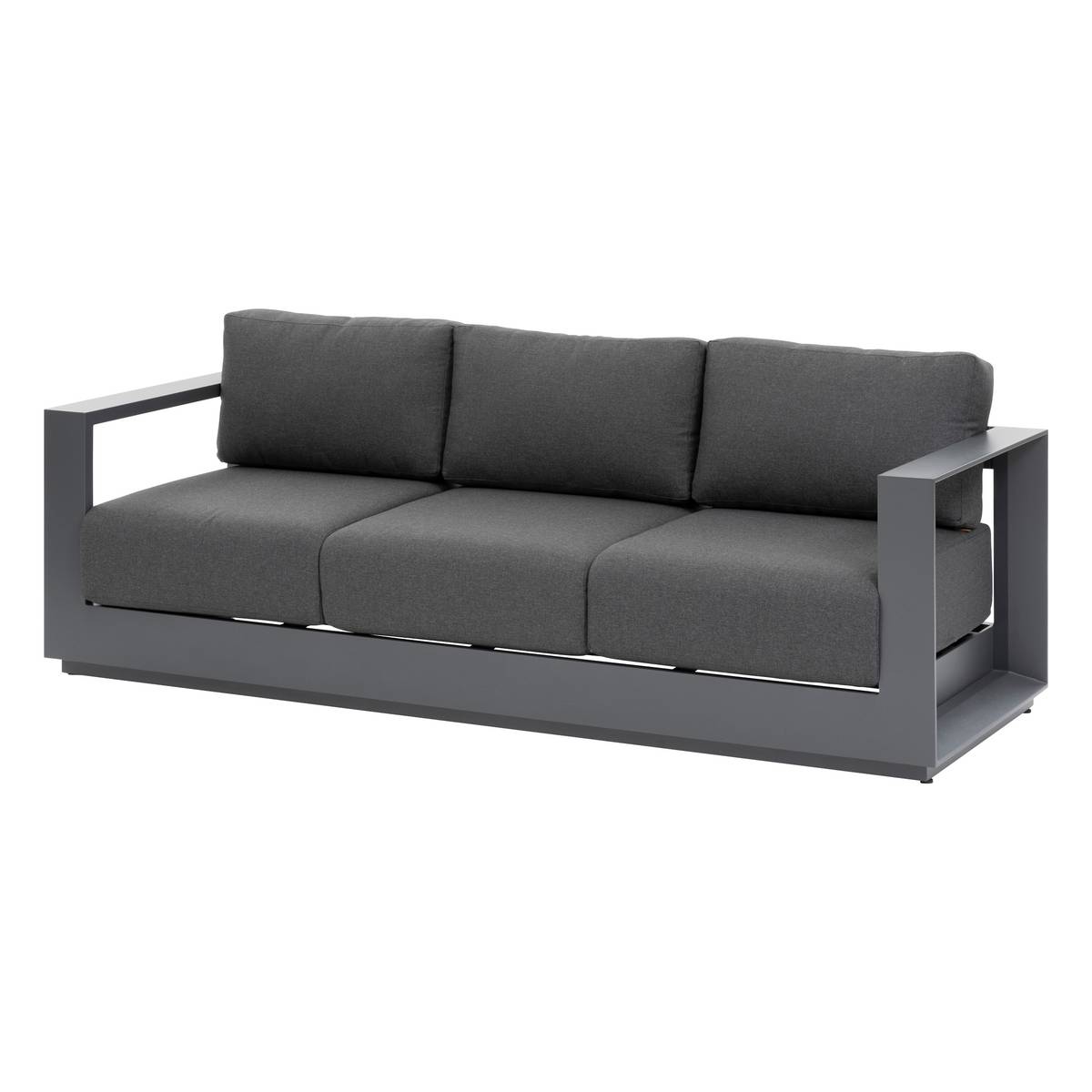Conjunto de jardim giratório ALLURE Grafite 5 lugares - Alumínio tratado com epóxi, Poliéster Cinza / Grafite