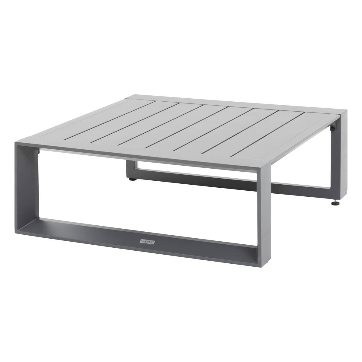 Conjunto de jardim giratório ALLURE Grafite 5 lugares - Alumínio tratado com epóxi, Poliéster Cinza / Grafite
