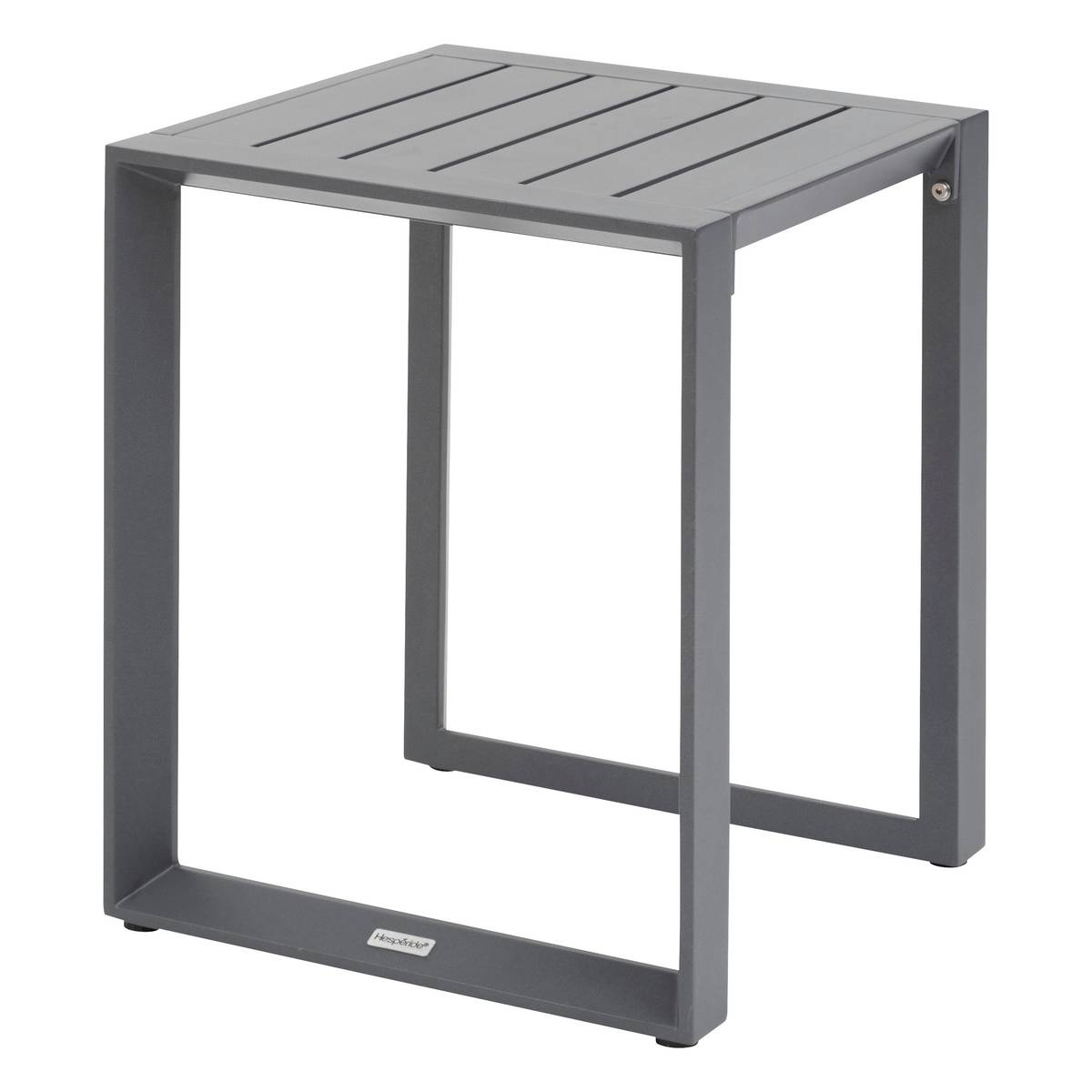 Mesa auxiliar quadrada ALLURE Grafite 44 x 44 x 55 cm - Alumínio com tratamento epóxi Grafite
