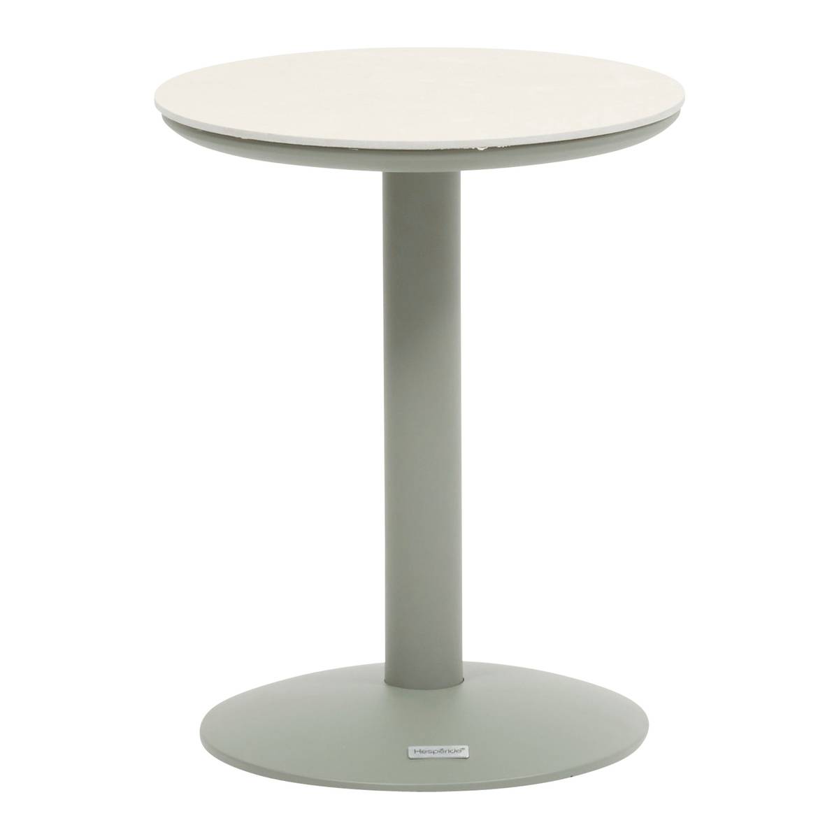 Mesa auxiliar de jardim redonda SOLETIA Verde louro 40 x 40 x 50 cm - Aço Louro