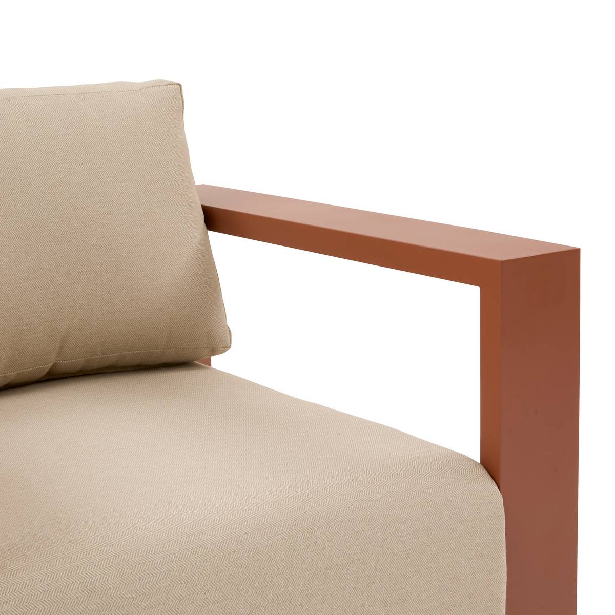 Cadeirão de jardim giratória ALLURE Bege / Mogno Alumínio tratado com epóxi, Poliéster Bege / Mogno
