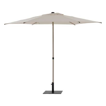 Guarda-sol central quadrado inclinável SOYA Argila / Trigo 2,5 x 2,5 m - Aço, Poliéster