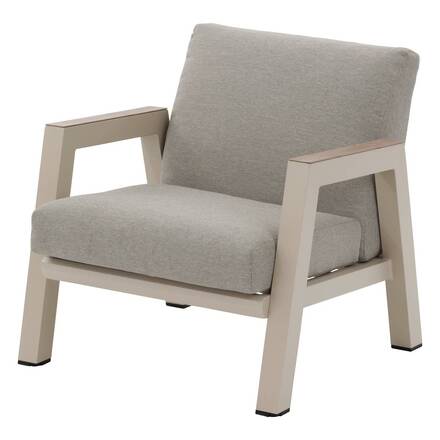 Conjunto de jardim AXIOME Bege / Argila 5 lugares - Alumínio tratado com epóxi, Olefina