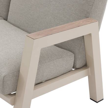 Conjunto de jardim AXIOME Bege / Argila 5 lugares - Alumínio tratado com epóxi, Olefina