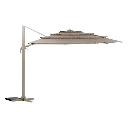 Guarda-sol lateral retangular inclinável MELHIA Lin 4 x 3 m - Alumínio tratado com epóxi, Aço, Olefina
