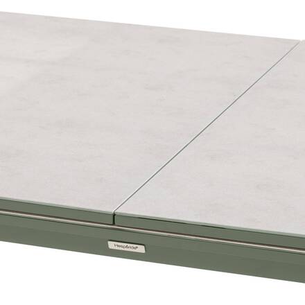 Mesa de jardim extensível PULPY Verde louro / Cinza Granito 12 lugares - Alumínio tratado com epóxi, Vidro com revestimento cerâmico