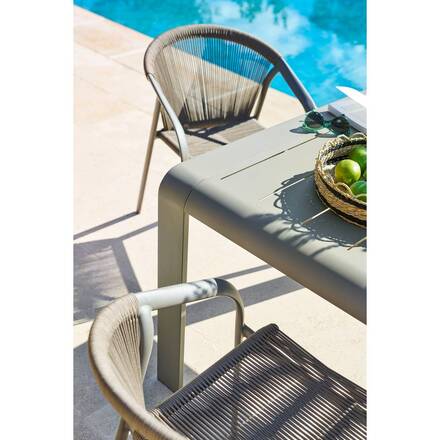 Mesa de jardim DOMILLY Café 10 lugares - Alumínio tratado com epóxi